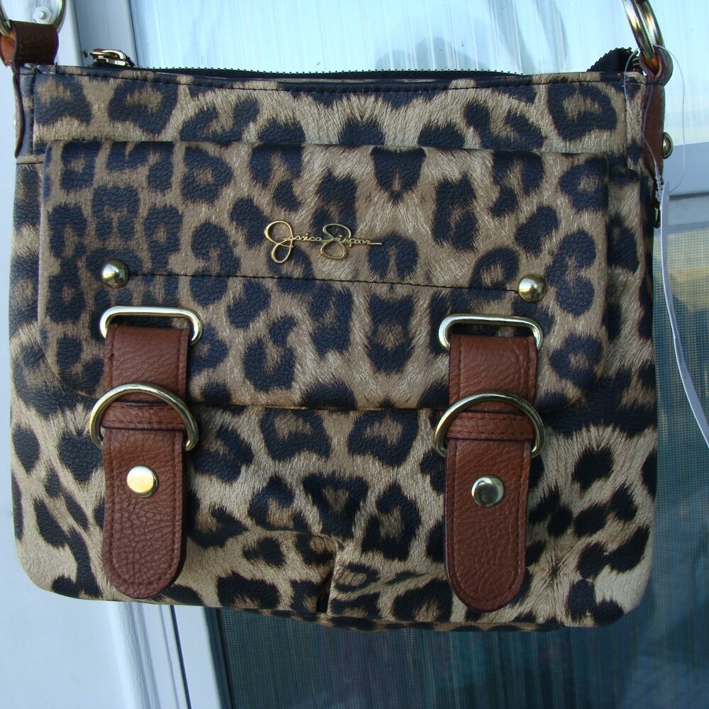 Jessica Simpson leopard print purse